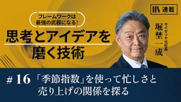 「季節指数」を使って忙しさと売り上げの関係を探る