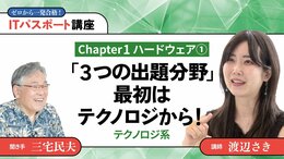 <small>【Chapter1】ハードウェア１</small><br />「3つの出題分野」最初はテクノロジから！