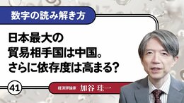 日本最大の貿易相手国は中国。さらに依存度は高まる？