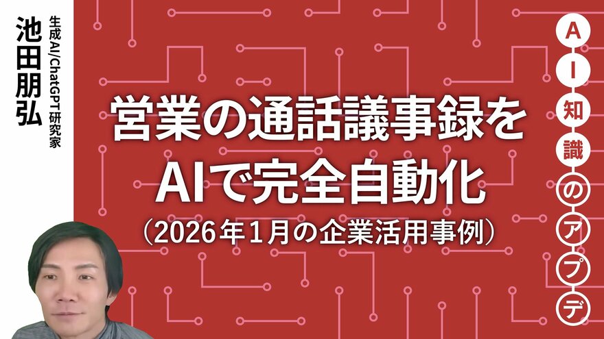 【注目の生成AI活用事例】営業の通話議事録をAIで完全自動化