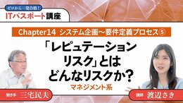 <small>【Chapter14】システム企画〜要件定義プロセス5</small><br />「レピュテーションリスク」とはどんなリスクか？
