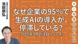 【注目のニュース5選】なぜ企業の95％で生成AIの導入が、停滞している？