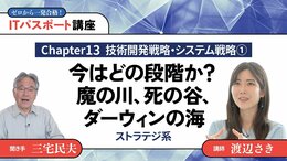<small>【Chapter13】技術開発戦略・システム戦略1</small><br />今はどの段階か？魔の川、死の谷、ダーウィンの海